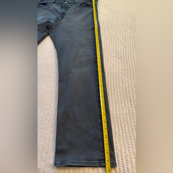 Levi’s 501 Original Fit Straight Leg Jeans Gray Blue 36x30 - Picture 9 of 14